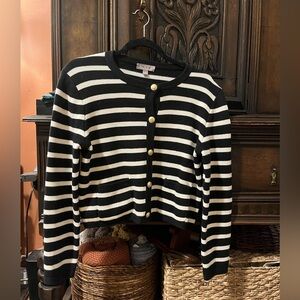 J Crew Emilie Striped Sweater Jacket